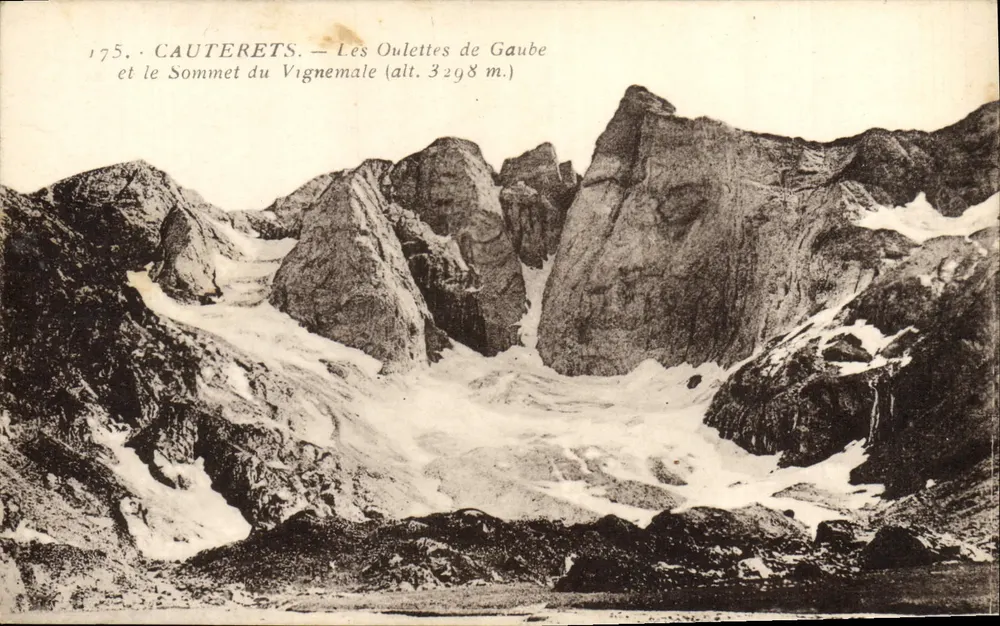 Cauterets — Die Oulettes de Gaube und der Gipfel des Vignemale (Höhe 3298 m.) — Verlag: Béthia Photo Gaube - Vorderseite
