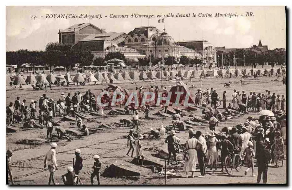 Royan (Côte d'Argent) — Sandkunst-Wettbewerb vor dem Stadttheater — BR. - Vorderseite