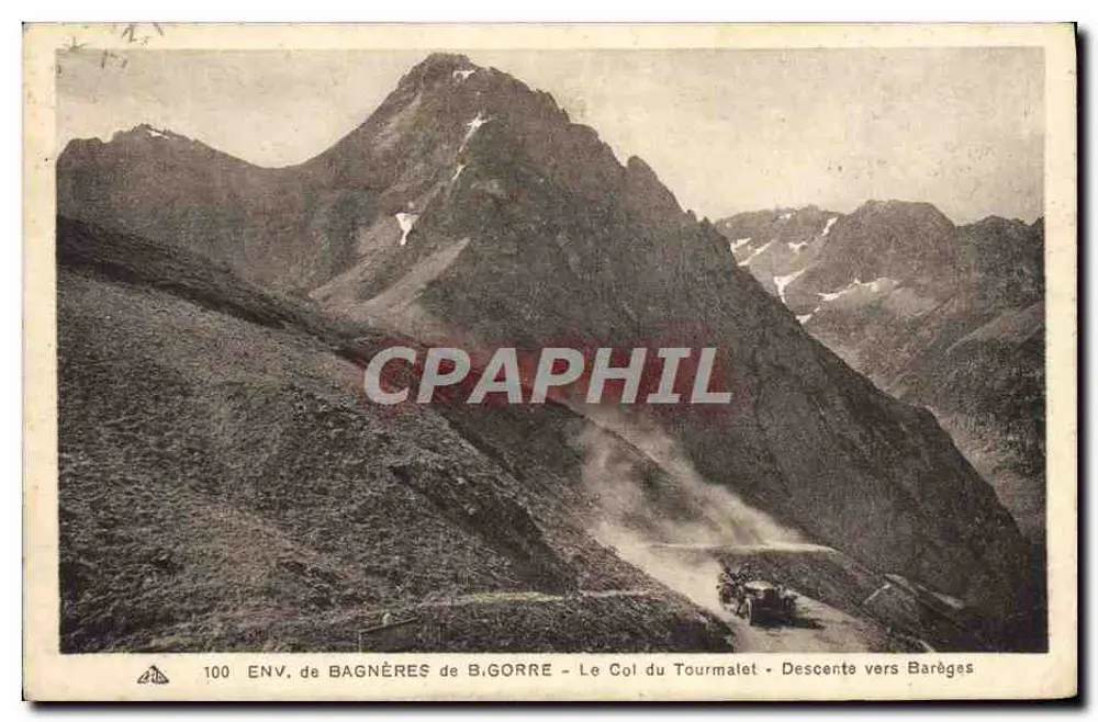 Ausblick auf Bagnères de Bigorre — Der Tourmalet-Pass — Abstieg nach Barèges - Vorderseite