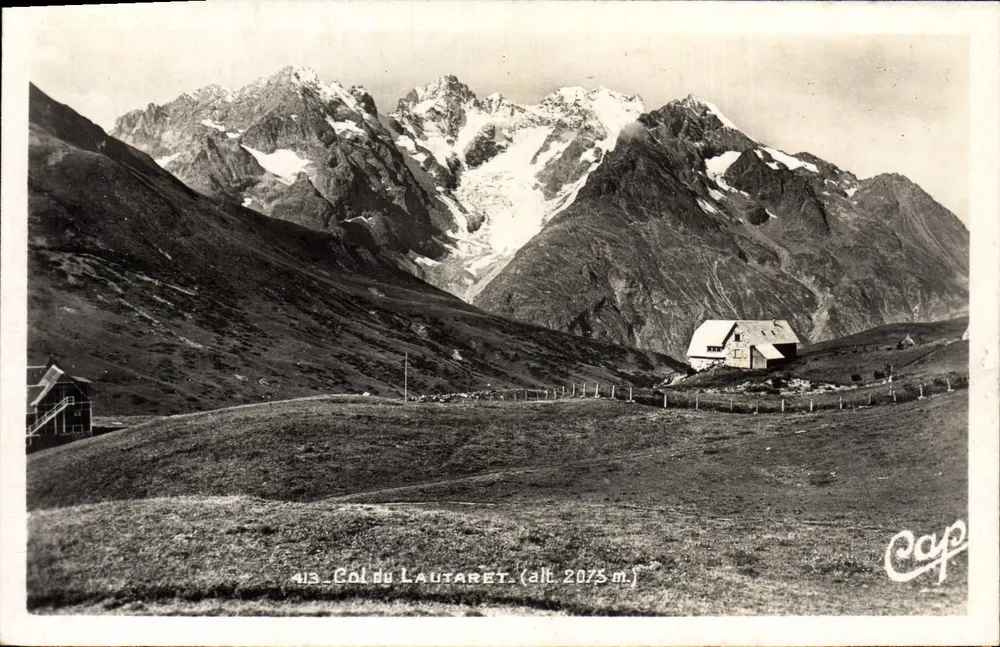 Col du Lautaret — vista panorâmica com glaciares — editor Cap - Frente