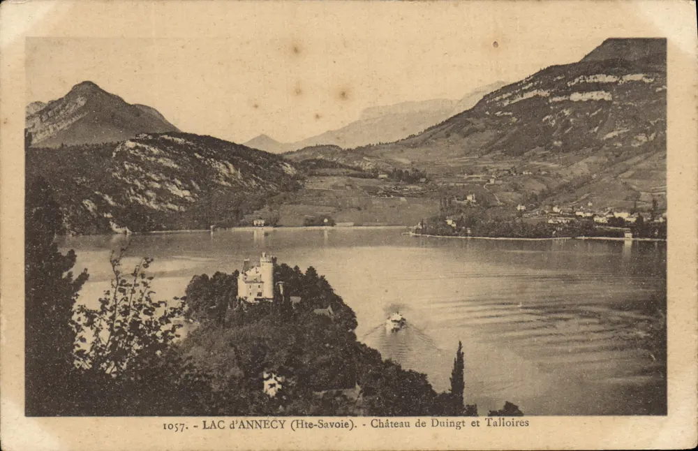 See Annecy (Haute-Savoie) — Schloss Duingt und Talloires — Verlag L. Farraz, Nr. 1057 - Vorderseite