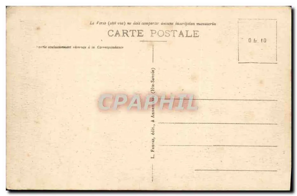 See Annecy (Haute-Savoie) — Schloss Duingt und Talloires — Verlag L. Farraz, Nr. 1057 - Rückseite