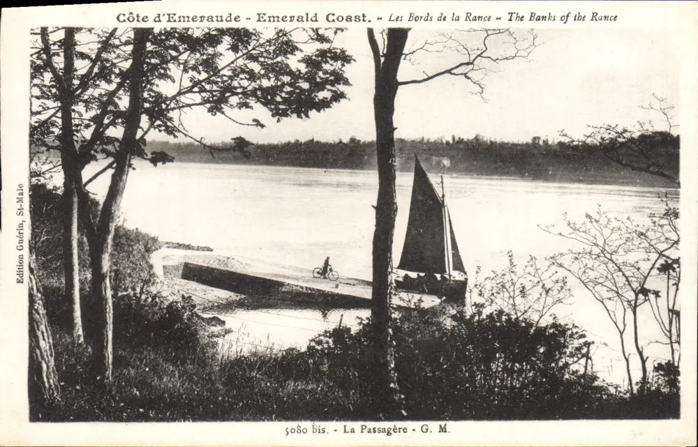 Côte d'Émeraude - Emerald Coast. - Les Bords de la Rance - The Banks of the Rance - La Passagère - G. M. - Édition Guérin, St-Malo - Vorderseite