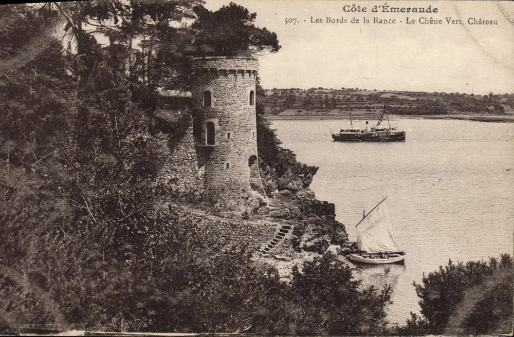 Küste von Émeraude - Ufer der Rance - Der Grünliche Eiche, Schloss - Vorderseite