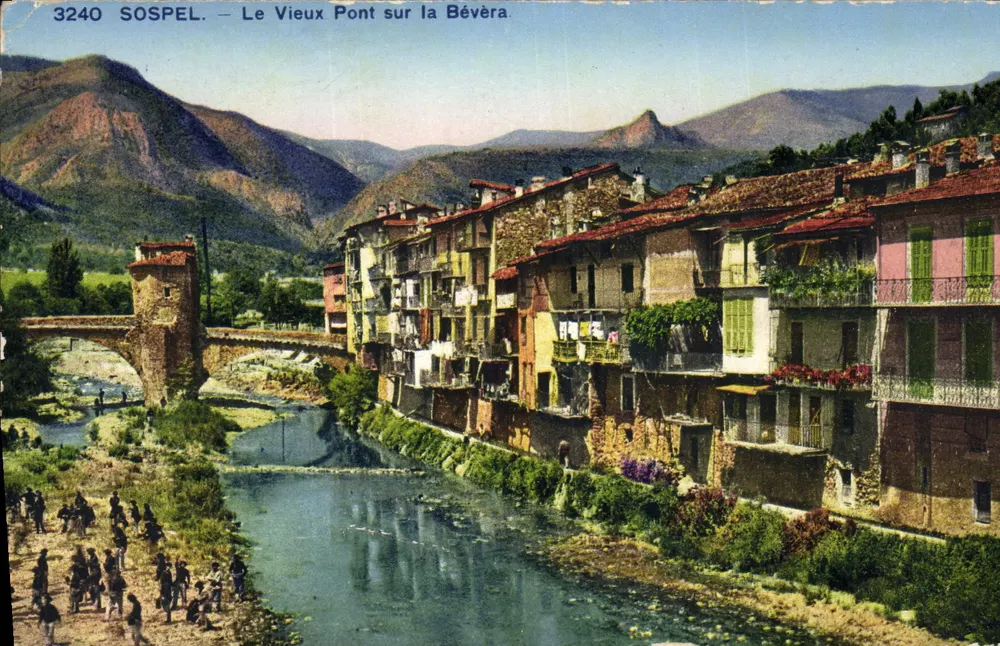 Sospel — Der alte Brücke über die Bévéra — Verlag Photochrome (Blanch) - Vorderseite