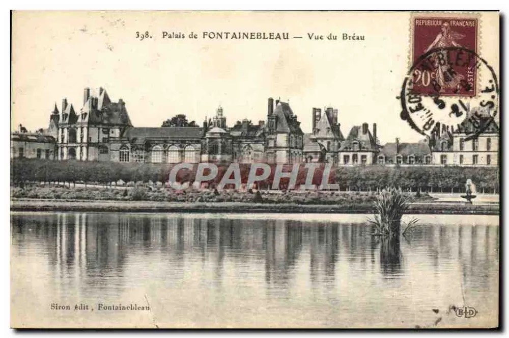 Palast von FONTAINEBLEAU — Ansicht des Bréau — Siron édit, Fontainebleau - Vorderseite
