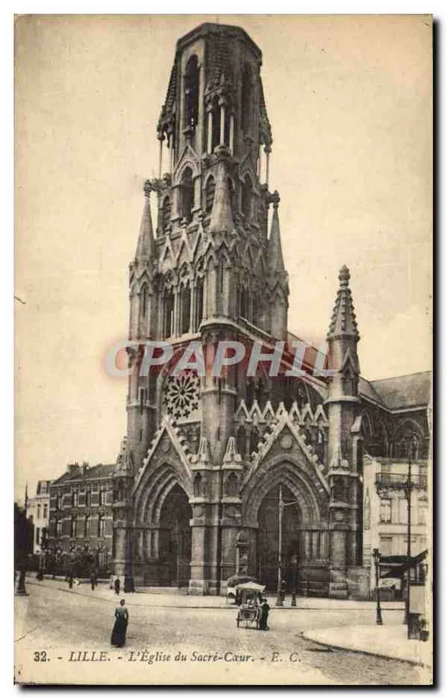 LILLE - Die Kirche des Heiligen Herzens - E. C. - n°32 - Vorderseite