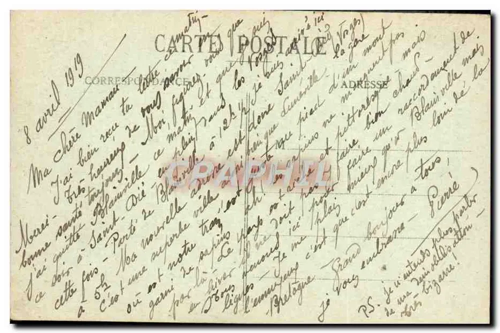 Ingresso della Vallee dei Chavons — Les Vosges — editore St Dié, n° 101 - Verso