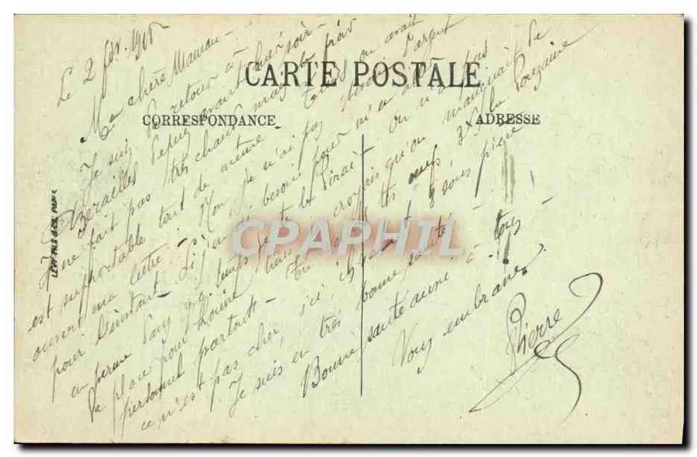 Lunéville — O Castelo — Lib-Pap. Razél, irmãos - Verso