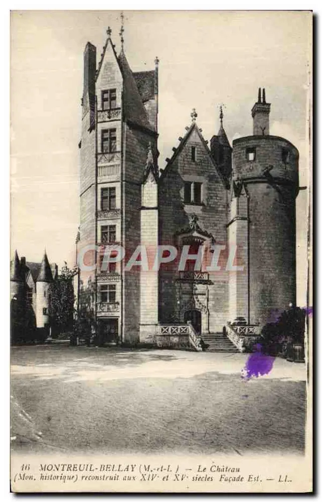 Montreuil-Bellay — Il Castello (facciata Est) — L.I. - Recto