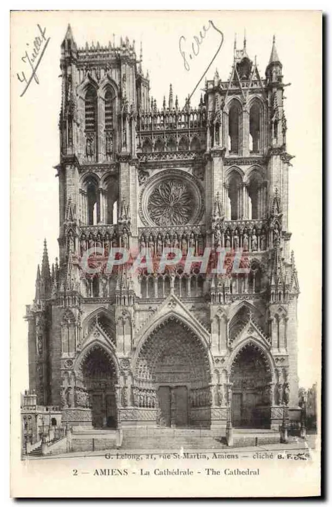 Amiens - A Catedral — cliché G. F. Guéant - Frente