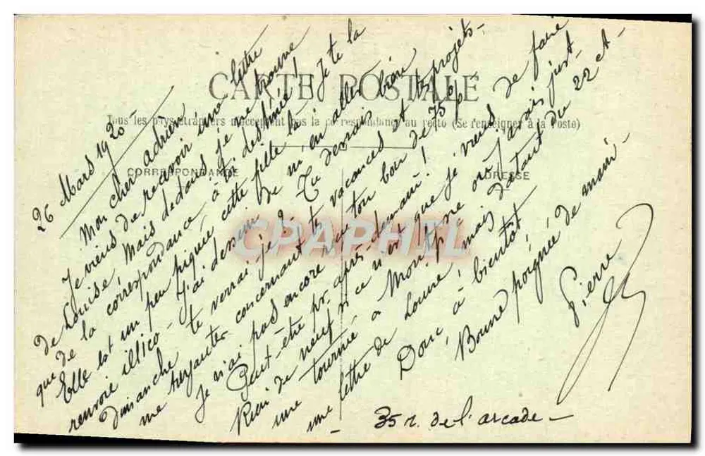 Paris — A Madeleine — T.M. — Editor T.M. (Télégraphes et Messageries) - Verso