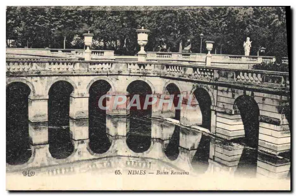 Nîmes — Bany Romane — Wydawca E.P.D. n°65 - Awers