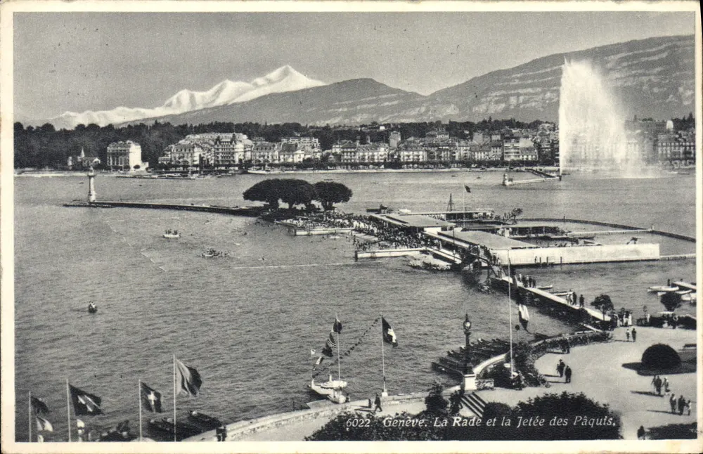 Genf: Der Hafen und der Pâquis-Pier — Verlag , Nr. 6022 - Vorderseite