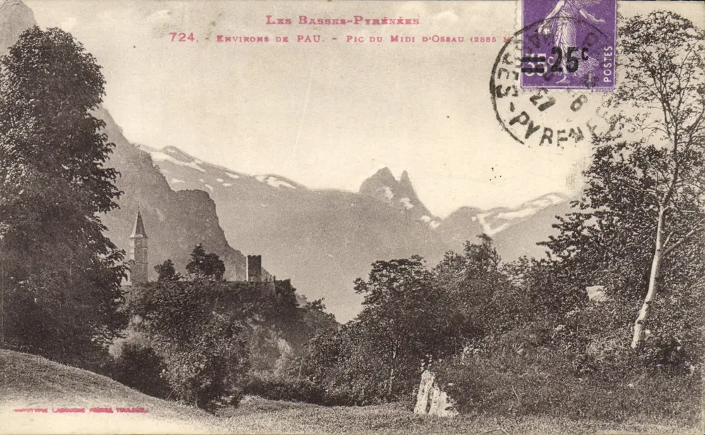 Pic du Midi d'Ossau (2885 m) — Environs de Pau — Les Basses-Pyrénées — Editor: Lacroix Frères, Toulouse - Frente