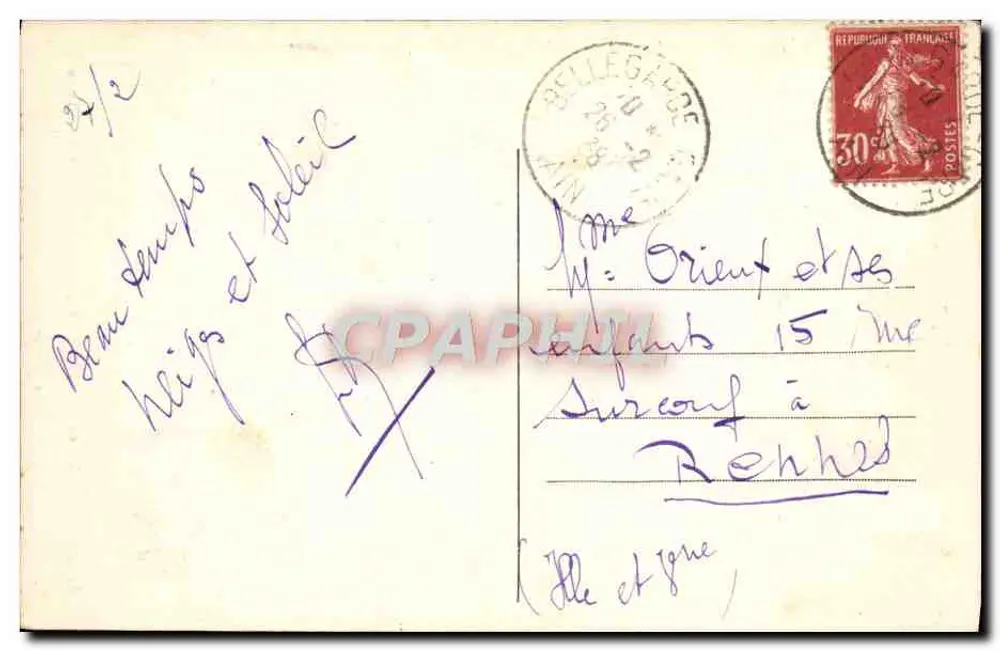 Bellegarde (Ain) — Nas gargantas da perda do Ródano — L. Michaux, Edit. Bellegarde (Dépost.) - Verso