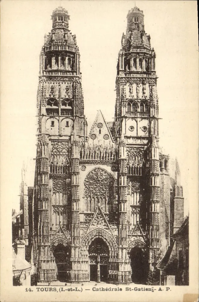 Tours (I.-et-L.) — Catedral de Saint-Gatien — A.P. - Frente