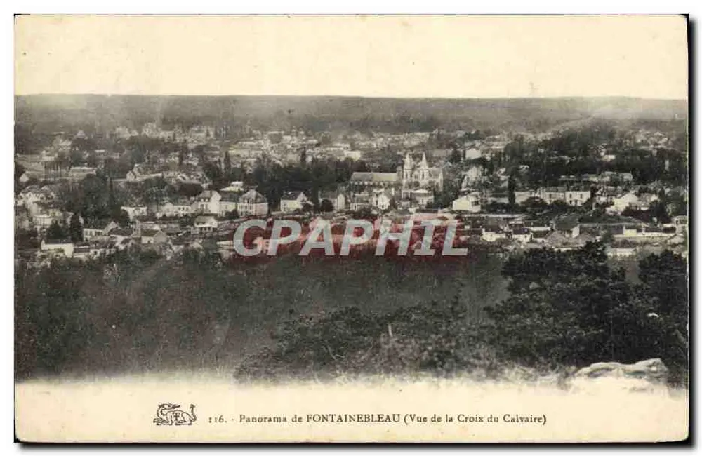 Fontainebleau — Panoramablick von der Croix du Calvaire — n°116 - Vorderseite