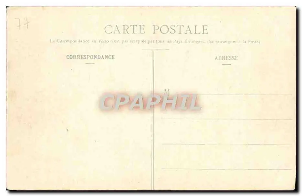 Fontainebleau — Panoramablick von der Croix du Calvaire — n°116 - Rückseite