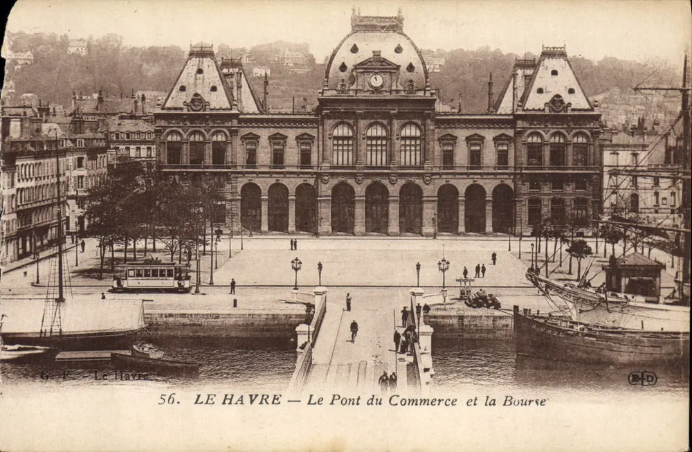Le Havre — Le Pont du Commerce et la Bourse — G. F. — n° 56 - Vorderseite
