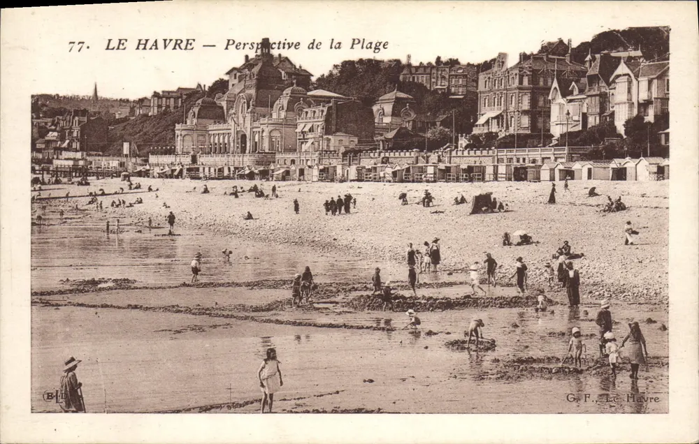 LE HAVRE — Perspectiva da Praia — G.F., Le Havre - Frente