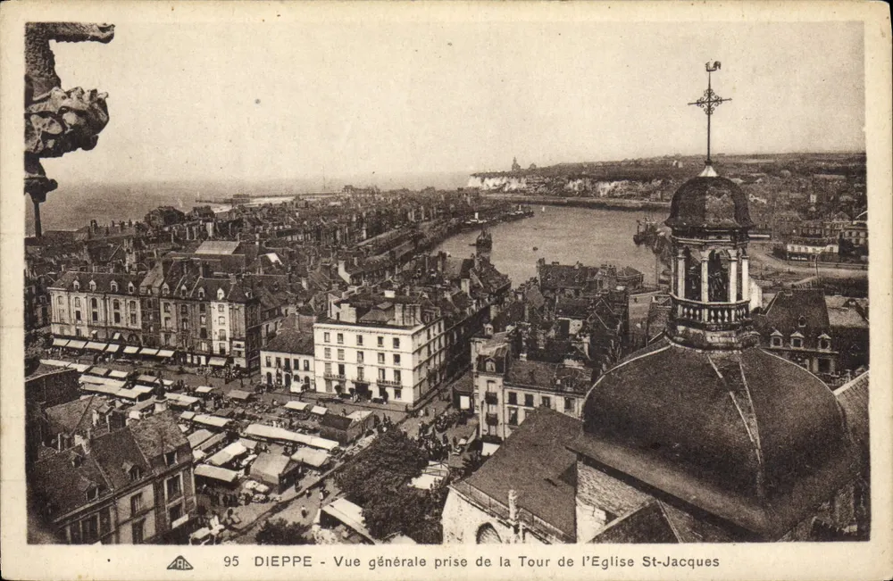 Dieppe — Allgemeiner Blick vom Turm der Kirche St-Jacques — Verlag A.B.C. Nr. 95 - Vorderseite