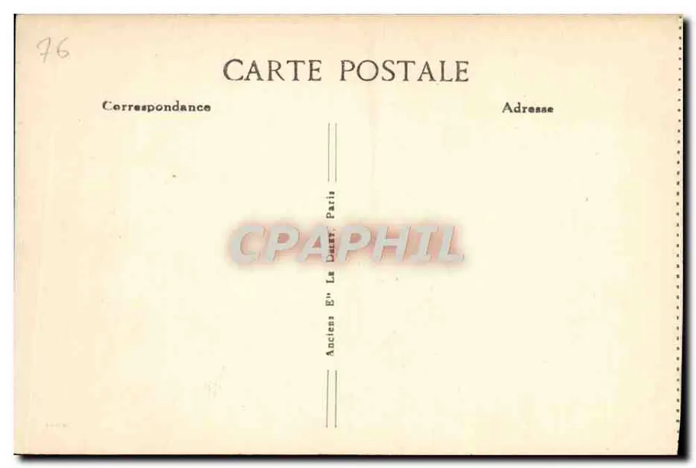 Sainte-Adresse — La Falaise und das Hotel — Verlag La Désy, Paris, Nr. 68 - Rückseite