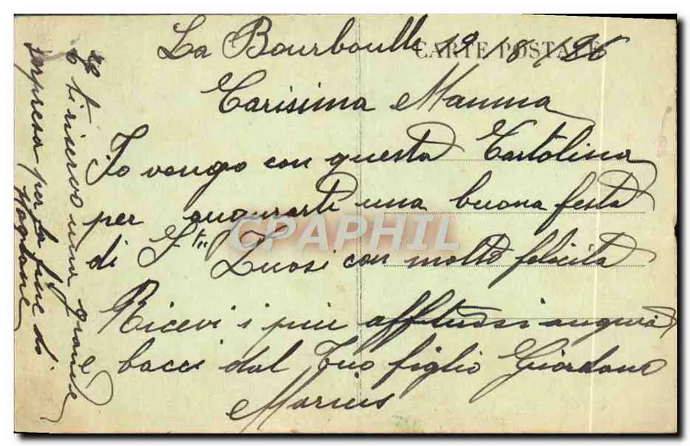 La Bourboule — Hotel du Funiculaire. Das Speisezimmer — L'Auvergne - Rückseite
