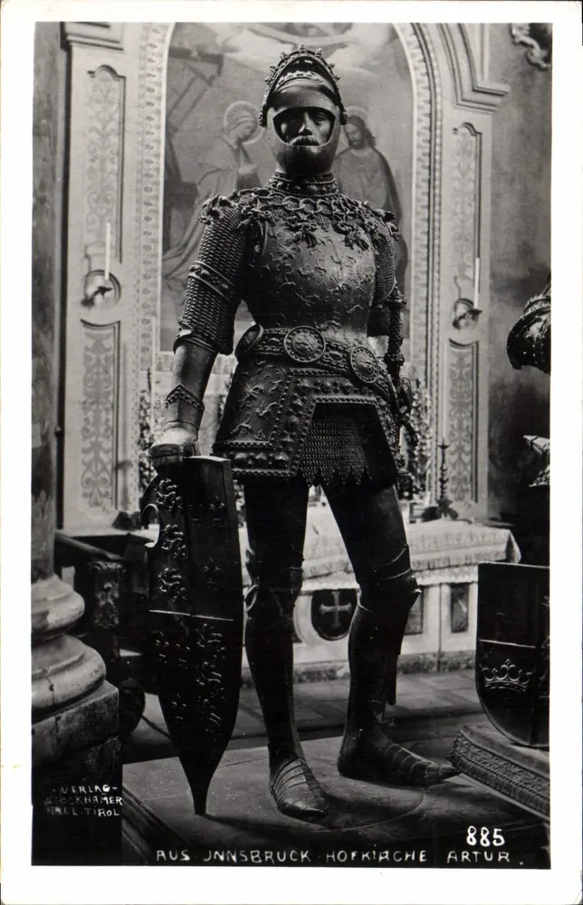 Statue von Arthur — in der Hofkirche in Innsbruck — Verlag Stockhammer, Nr. 885 - Vorderseite