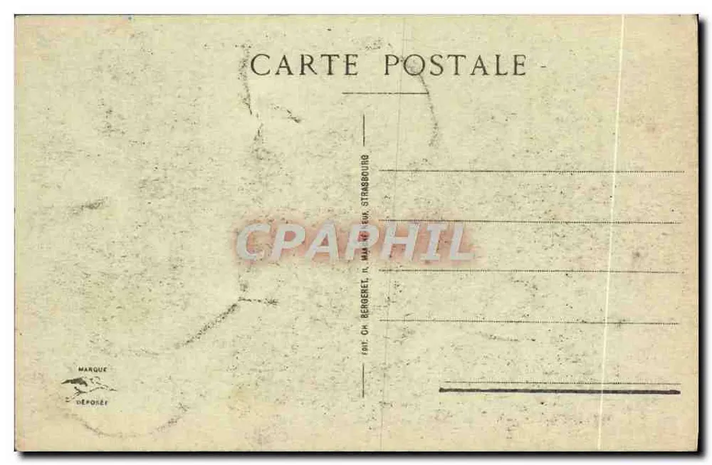 Strasbourg - A Estação Central — editor Déporet, n° 282 - Verso
