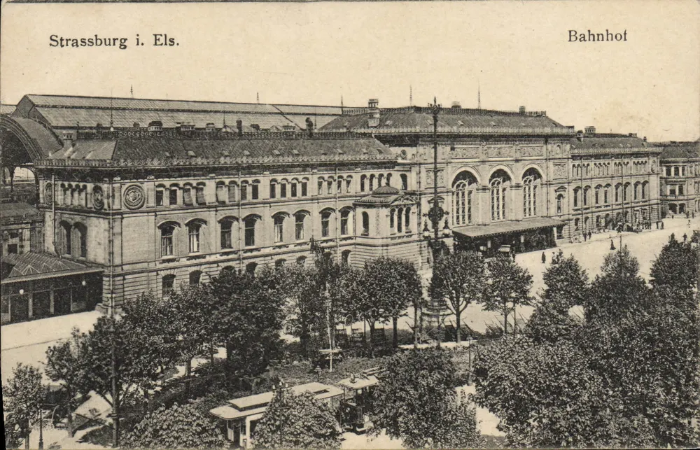 Strasbourg i. Els. — Estação — Kunstverlagsanstalt Mohr & Läuke - Frente