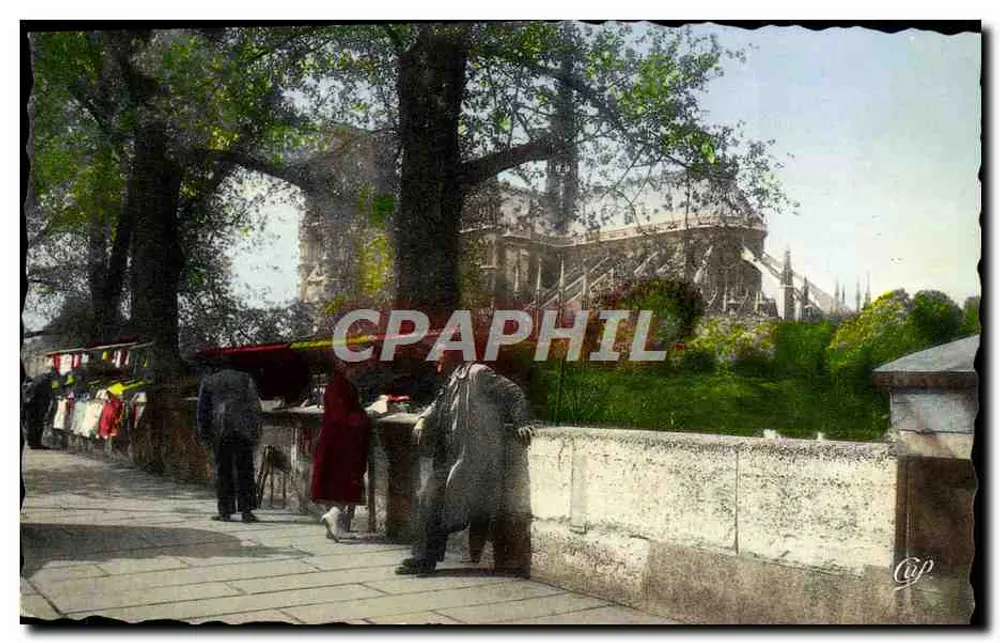 Paris — Die Nave von Notre-Dame aus den Quais gesehen — Cie des Arts Photographiques, Paris - Vorderseite