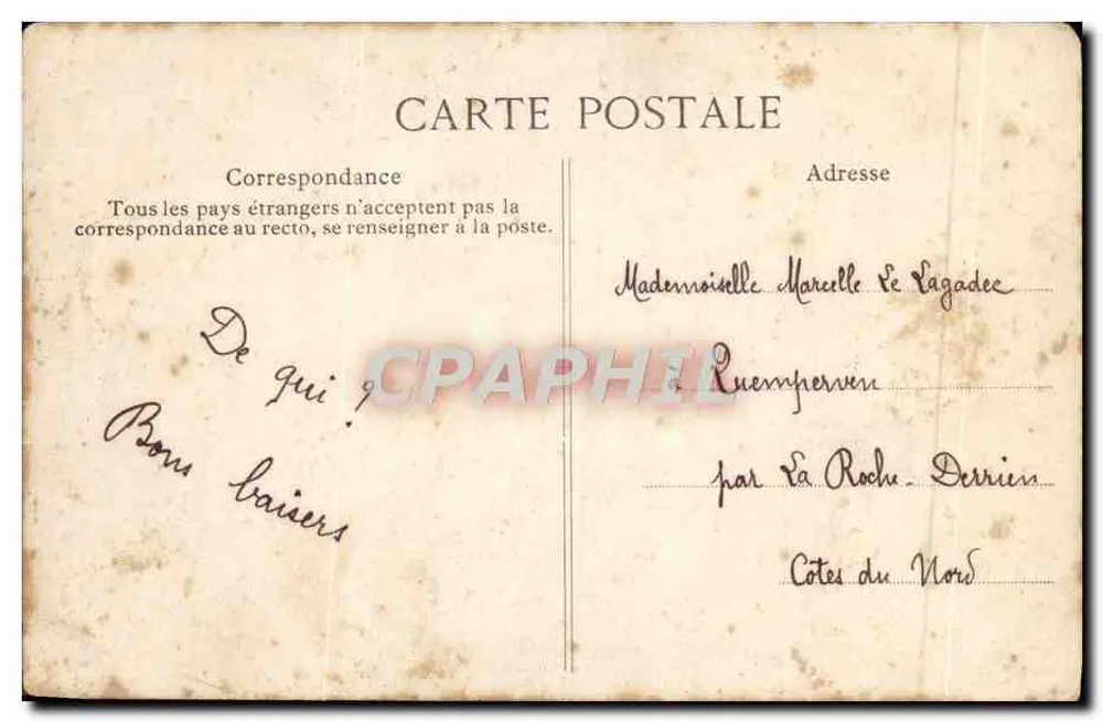 Petit Breton avec poissons — scène de printemps — éditeur EID n°248 - Verso