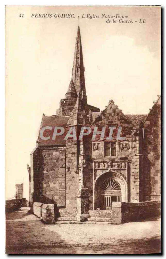 Perros-Guirec — Ansicht der Kirche Notre-Dame de la Clarté — LL - Vorderseite