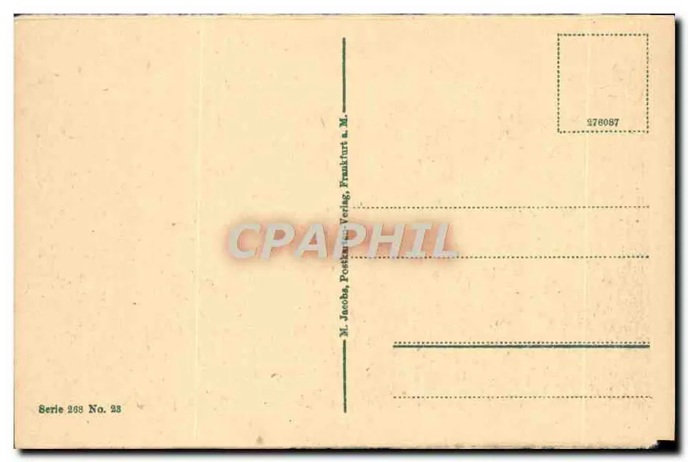 Wiesbaden, Vista para o Nerotal — M. Jacoba, Postkarten Verlag, Frankfurt a. M., série 208 n° 23 - Verso