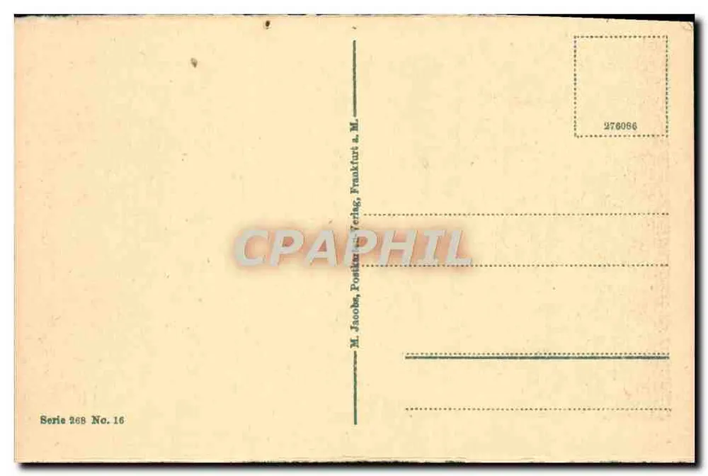 Wiesbaden, Capela Grega — M. Jacobs, Postkarten-Verlag, Frankfurt a. M., série 268 n° 16 - Verso