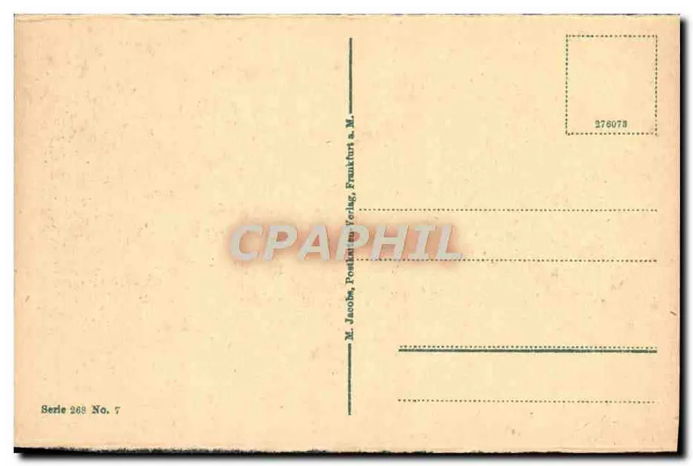 Wiesbaden, Neues Kurhaus und Bowling green — M. Jacob, Frankfurter Verlag, Frankfurt a. M., Serie 268, Nr. 7 - Rückseite