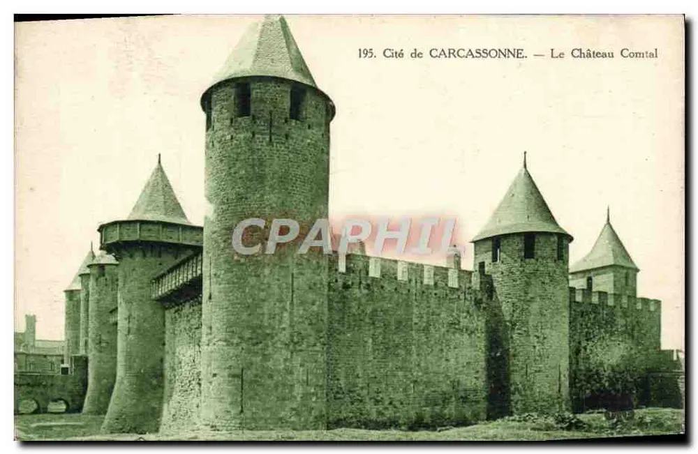 Cidade de CARCASSONNE — O Castelo Comtal — Edição da Casa do Século de Trençavel - Frente