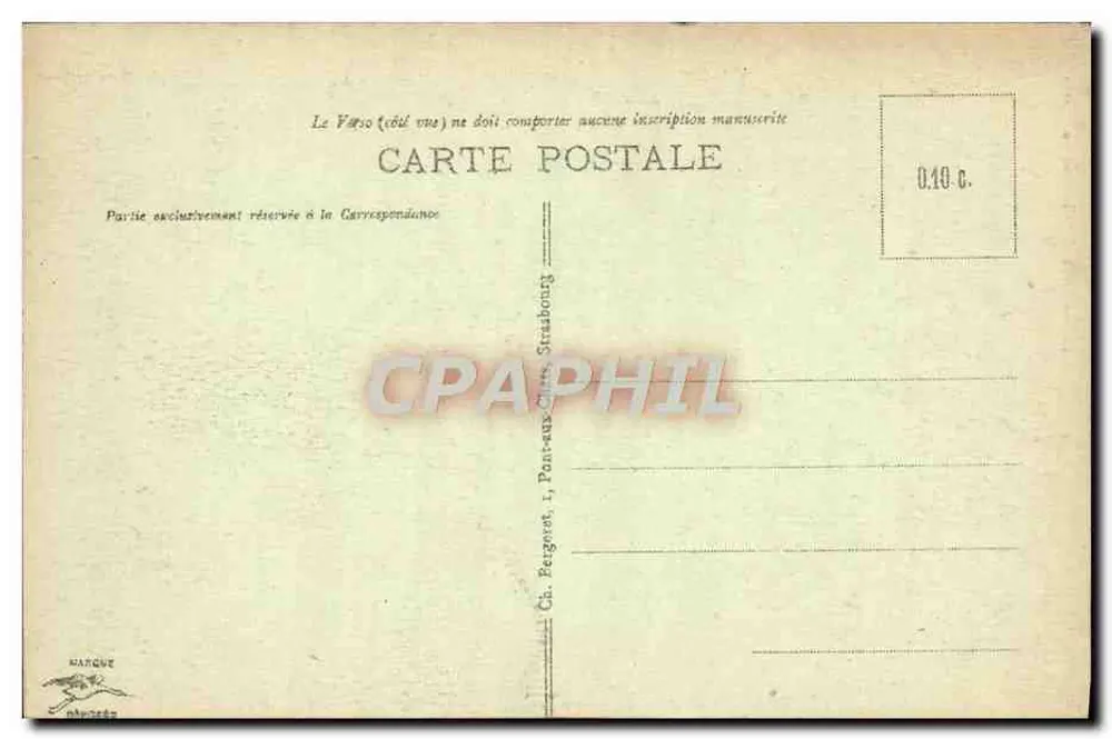 Colmar - Casa das Cabeças — editor Ch. Bergeret, Pont-aux-Chèvres - Verso