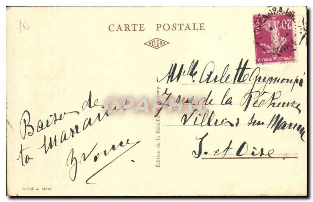 La Bénédictine à Fécamp — Les Bureaux — Édition A. Cayez, N° 5 - Verso
