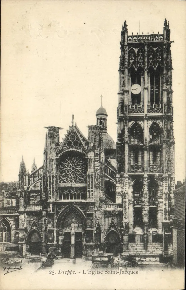 Dieppe - A Igreja de São Jacó — J. Marchaud, n°25 - Frente