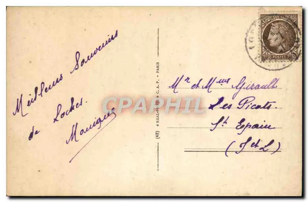 Loches — allgemeine Ansicht zum königlichen Schloss — Verlag Cap - Rückseite