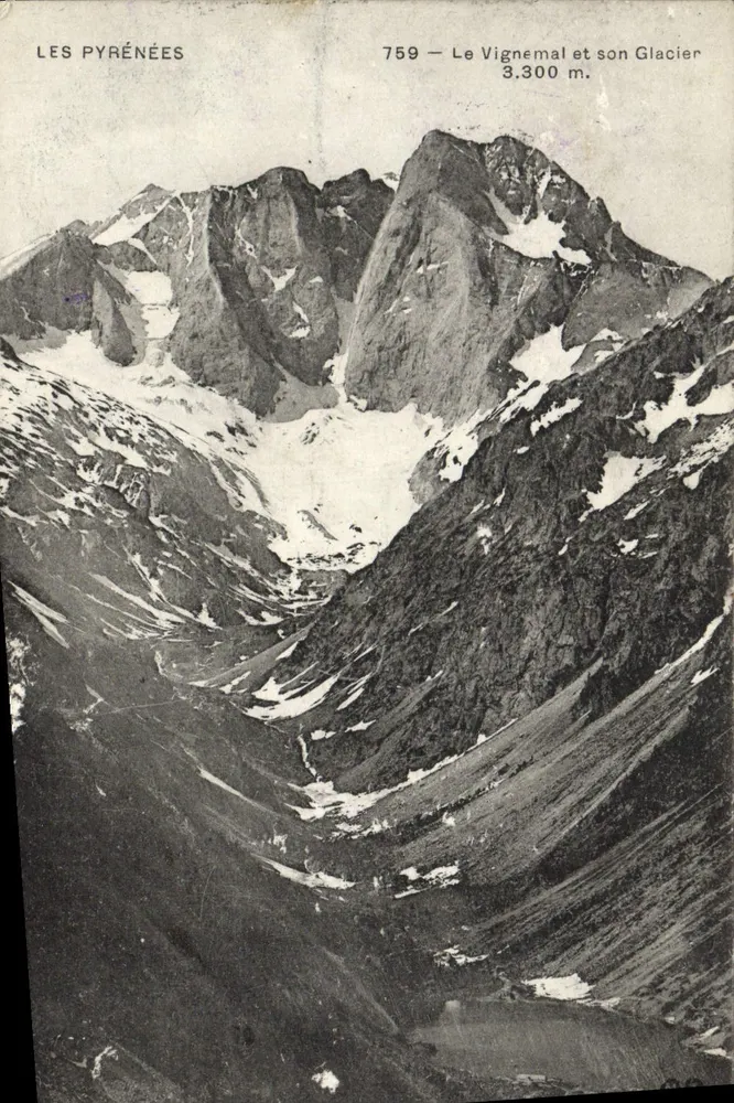 Le Vignemal e seu Glacier — 3.300 m — Os Pirineus, série 759 - Frente