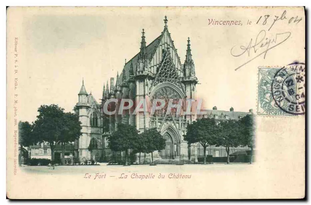 Der Fort — Die Kapelle des Schlosses — Verleger Bilhar, Vincennes, Nr. 34 - Vorderseite