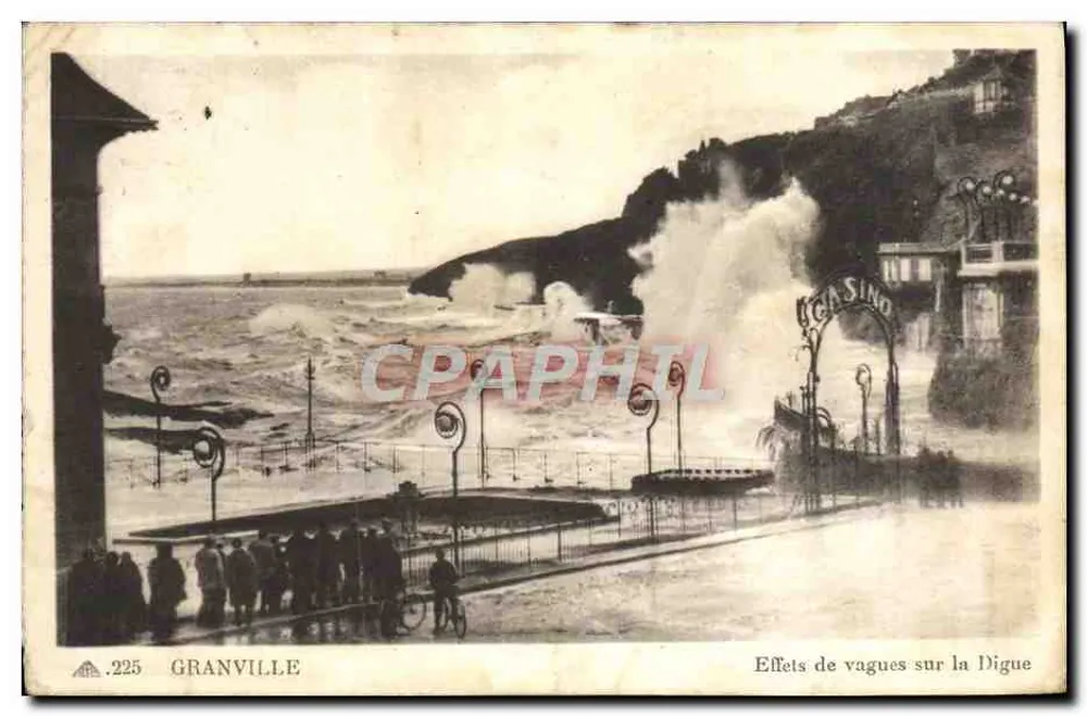Granville — Effekte von Wellen auf dem Deich —n°225 - Vorderseite