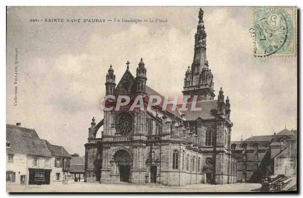 Sainte-Anne d'Auray — Die Basilika und der Platz — Sammlung Villars, Quimper, Nr. 2051 - Vorderseite