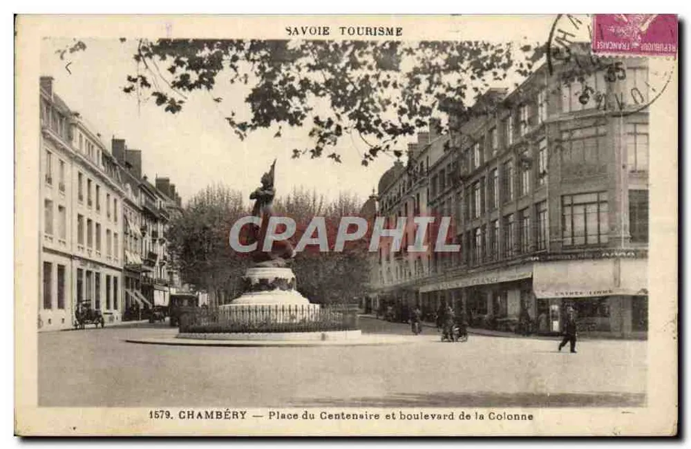 Chambéry — Place du Centenaire und Boulevard de la Colonne — Savoie Tourisme - Vorderseite