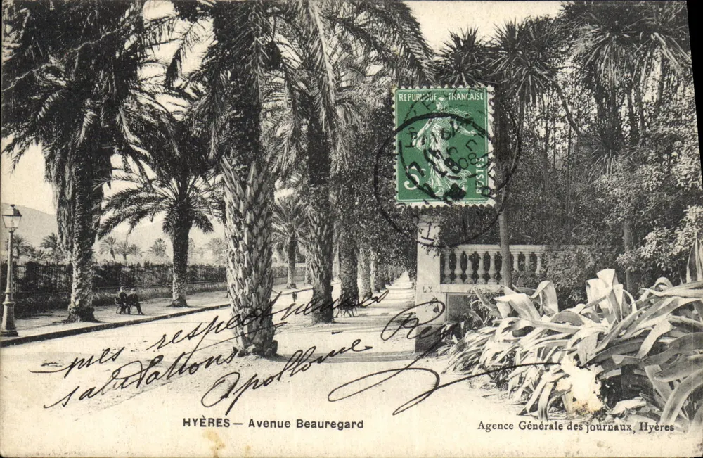 Hyères — Avenida Beauregard — Agência Geral dos Jornais, Hyères - Frente