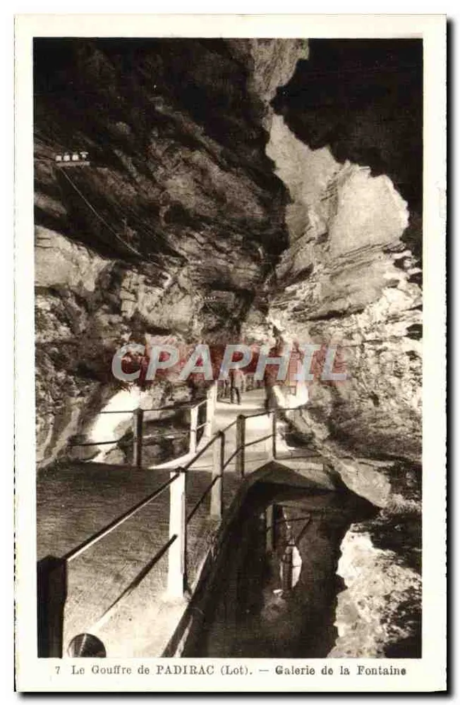 Der Gouffre de PADIRAC (Lot) — Galerie der Quelle — Phototypie-Hélios M. FRANCOIS - Vorderseite