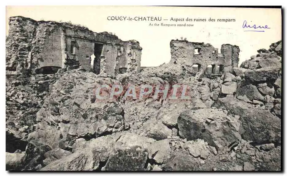 COUCY-le-CHATEAU — Ansicht der Ruinen der Mauern — Aisue - Vorderseite